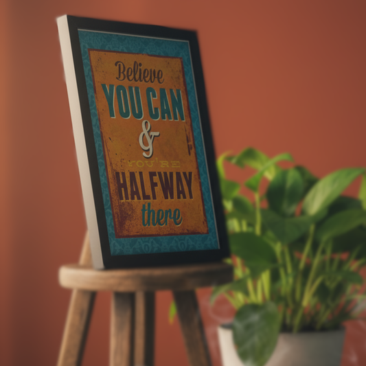 Motivational "Believe" Frame | Office & Study Desk Decor ✨