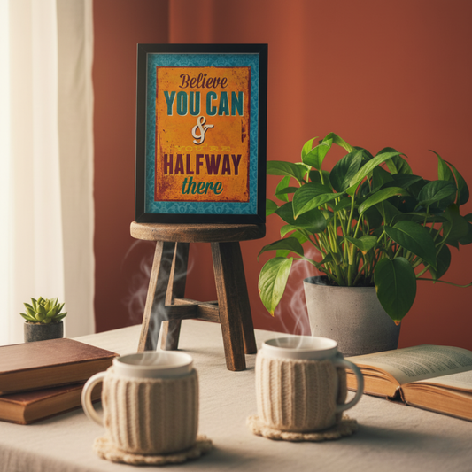 Motivational "Believe" Frame | Office & Study Desk Decor ✨