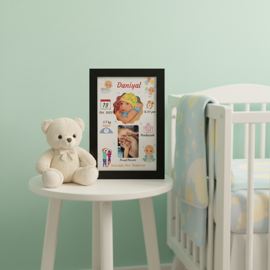 "Welcome Baby" Birth Details Keepsake Frame ✨