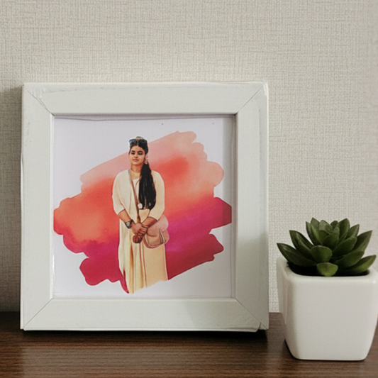 🌸 Minimal Custom Portrait Frame – Modern Desk Decor